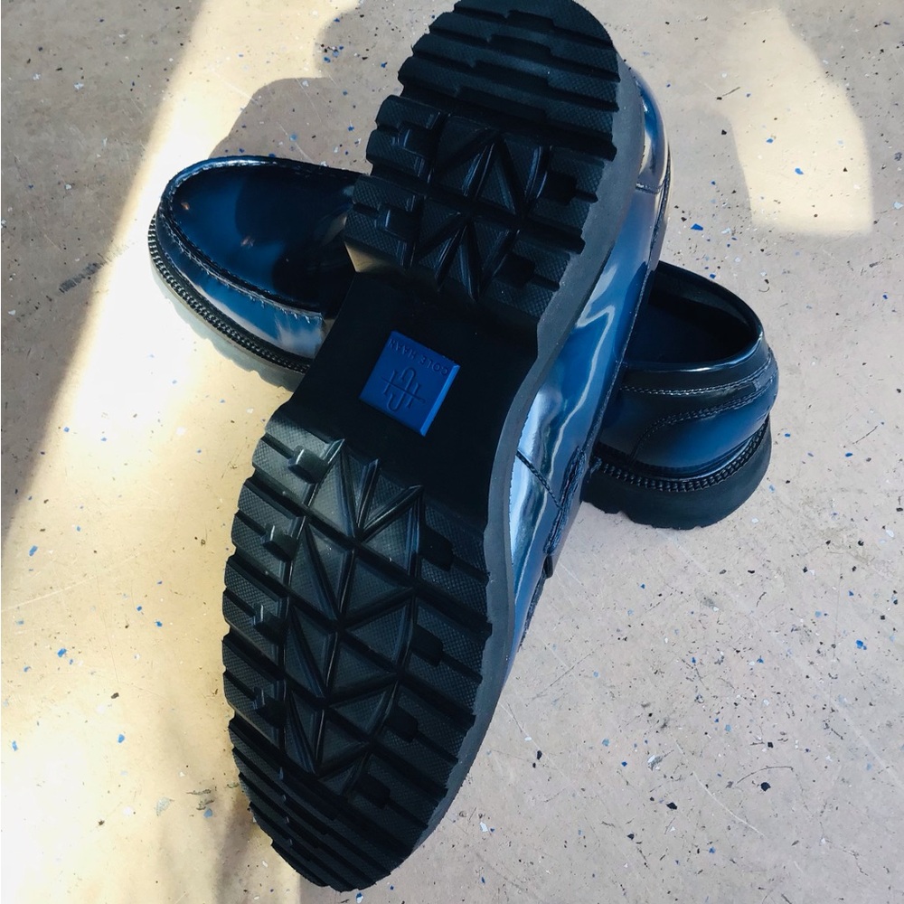 COLE HAAN Blue American Classic Penny Loafer Slip-Ons - Picture 7 of 13